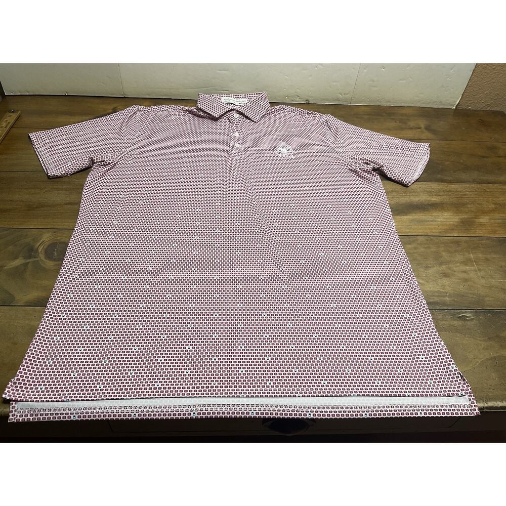 Holderness & Bourne Men’s Golf Polo The Elgin Shirt Vintage Claret Size XL